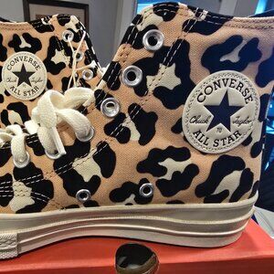 Converse Chuck 70 Hi Leopard Print Women's Sneakers Shoes A14945C Size 9 NEW
